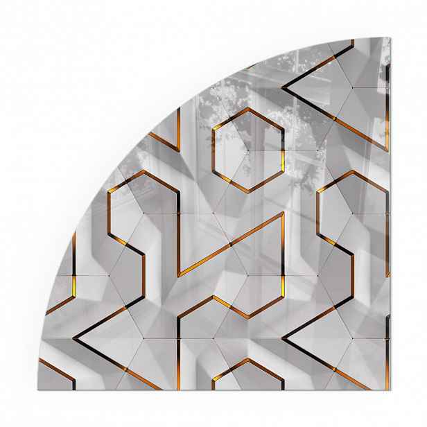 TULUP PODLOŽKA POD KRB 1/4 100x100 cm - Geometrický 3D vzor