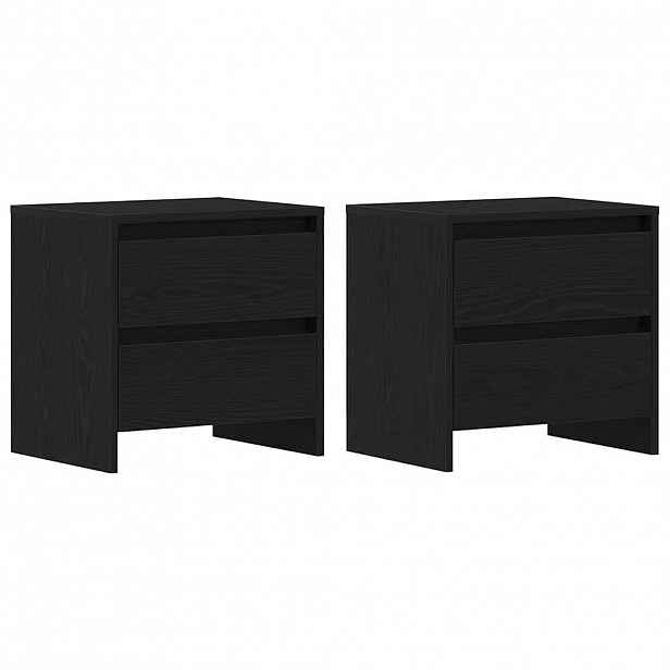 vidaXL Noční skříňka 2 ks Černý dub 45 x 34 x 44,5 cm Kompozitní dřevo