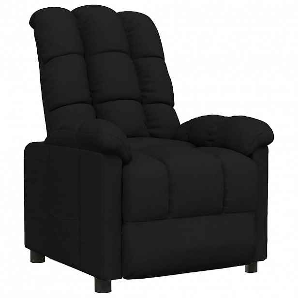 vidaXL Polohovací křeslo černé textil
