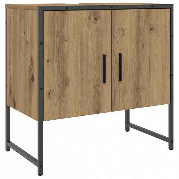 vidaXL Koupelnová skříňka pod umyvadlo dub artisan 60x33x60cm kompozit