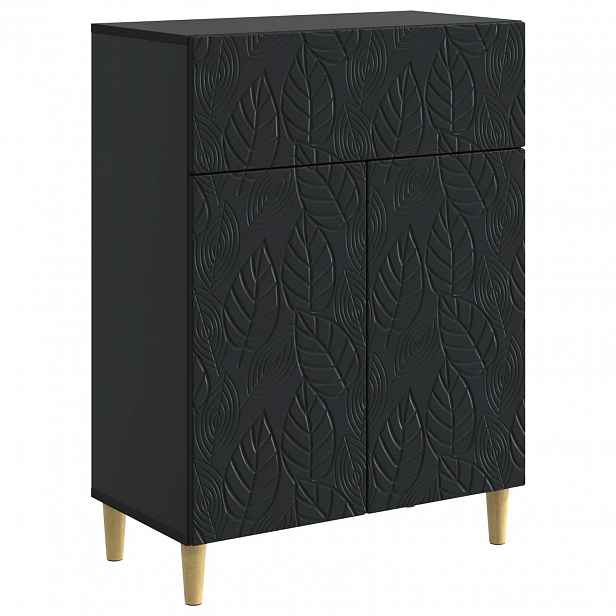 vidaXL Servírovací skříň Černá 66 x 34,5 x 90 cm Kompozitní dřevo