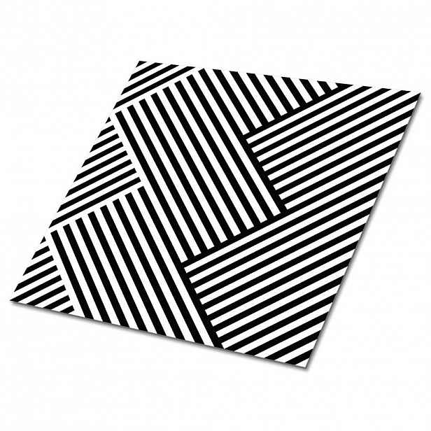 TULUP SAMOLEPICÍ OBKLADY NA STĚNU 9 ks 30x30 cm Geometrické linie