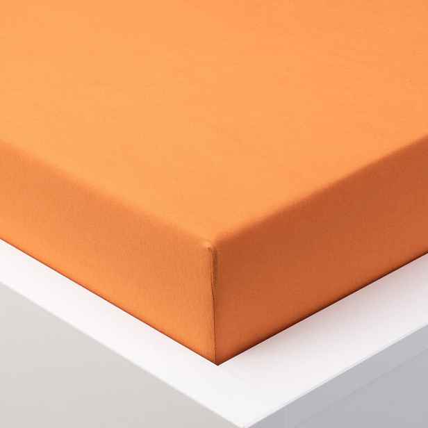 Hermann Cotton Napínací prostěradlo jersey EXCLUSIVE oranžová 180 x 200 cm