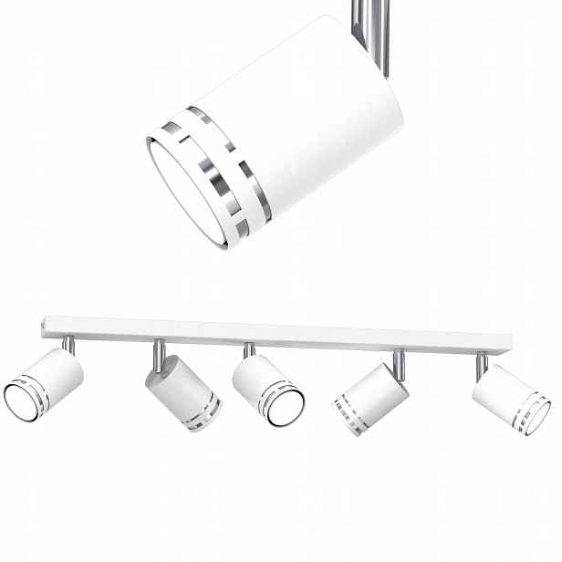 Stropní Svítidlo Stropní Bílý Chrom Pohyblivý Led Gu10 Polská Lampa Spot Reflektor