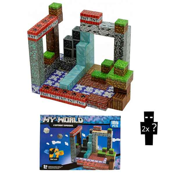 Toybit Minecraft Magnetická stavebnice XL Diamond MSTB2324
