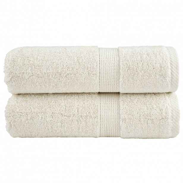 vidaXL Premium ručníky SOLUND 2 ks krémové 30 x 50 cm 600 g/m²