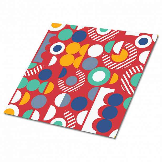 TULUP SAMOLEPICÍ OBKLADY NA STĚNU 9 ks 30x30 cm Geometrický vintage vzor