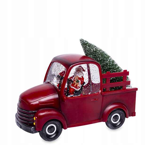 Vánoční figurka auto Led, barevná, vánoční stromek