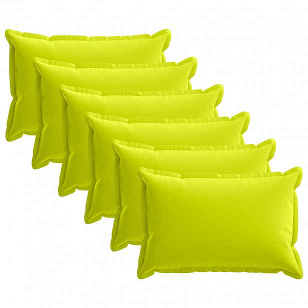 vidaXL Povlak na polštář 6 ks HOUTEN Jasně zelená 40 x 60 cm Polyester