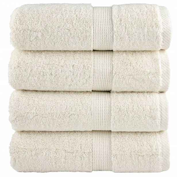 vidaXL Premium ručníky SOLUND 4 ks krémové 30 x 50 cm 600 g/m²