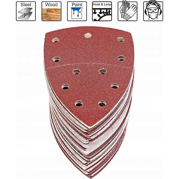100 Ks Brusný Papír Na Suchý Zip Žehlička Pro Brusku 105x152 mm P40-P180