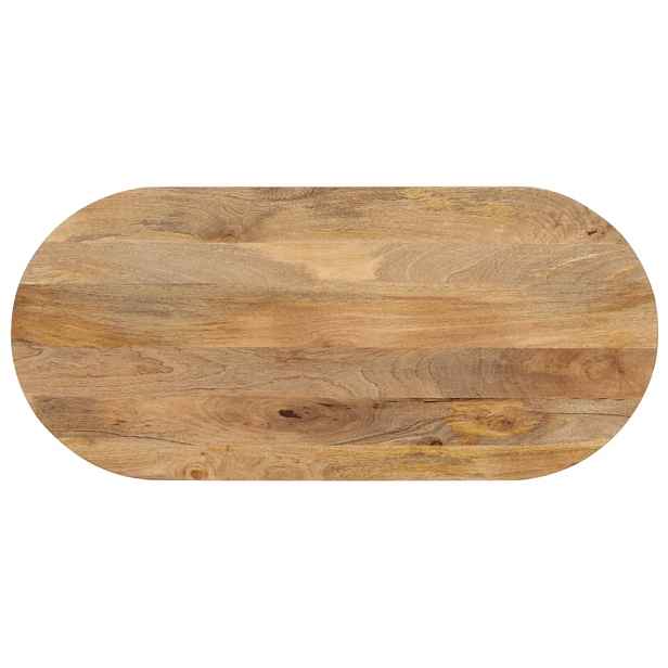 vidaXL Stolní deska 140x60x3,8 cm oválná masivní mangovníkové dřevo