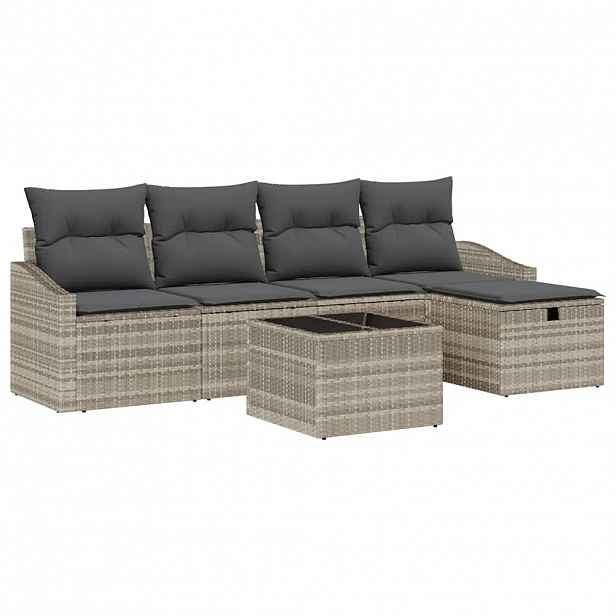 vidaXL Set pohovek 6 ks polyratan