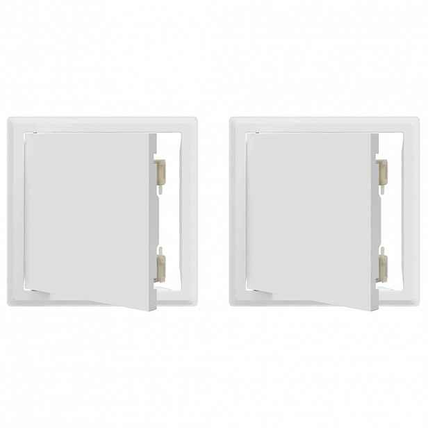vidaXL Přístupový panel 2 ks Bílá 23 x 23 x 3 cm Ocel