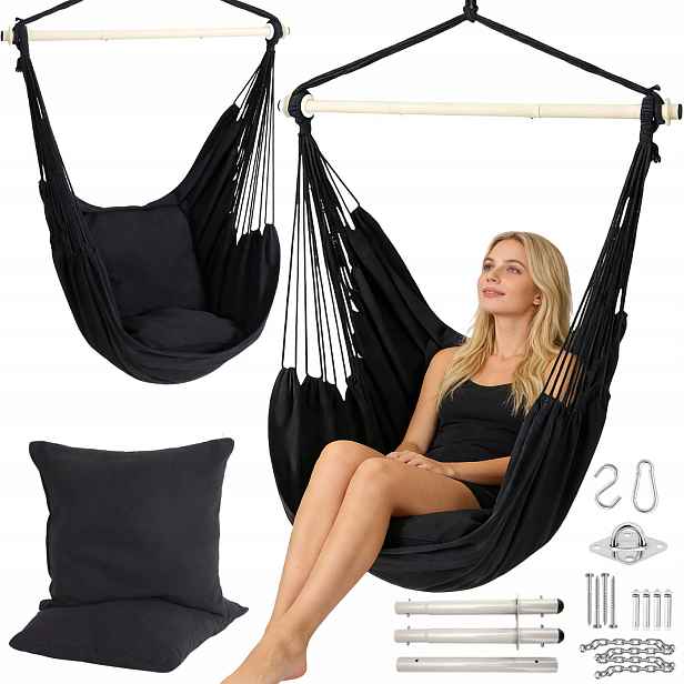 Zahradní Brazilské Křeslo S 2 Polštáře Houpačka Na Laně Houpací Síť Boho