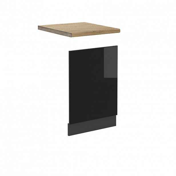 Vicco PŘEDNÍ PANEL R-Line Černý vysoký lesk 45 cm , PD Dub