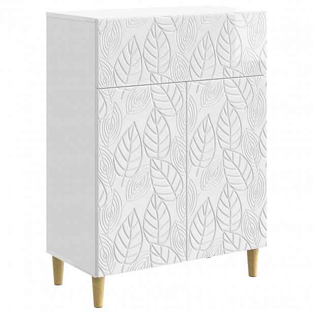 vidaXL Servírovací skříň Bílá s vysokým leskem 66 x 34,5 x 90 cm