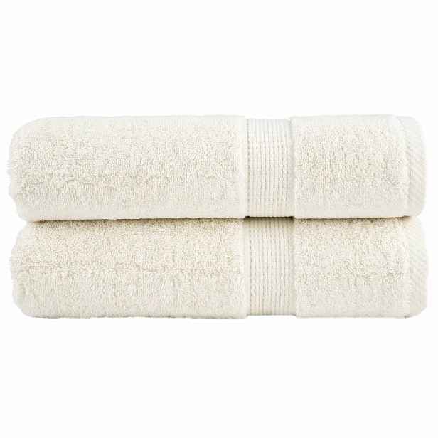 vidaXL Premium ručníky SOLUND 2 ks krémové 50 x 100 cm 600 g/m²