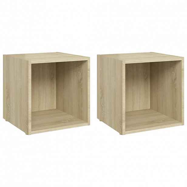 vidaXL TV stolky 2 ks dub sonoma 37 x 35 x 37 cm kompozitní dřevo