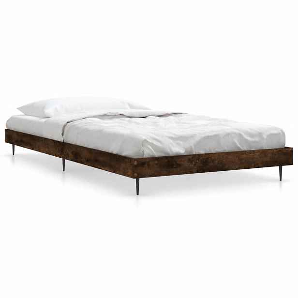 vidaXL Rám postele bez matrace kouřový dub 90x190 cm kompozitní dřevo