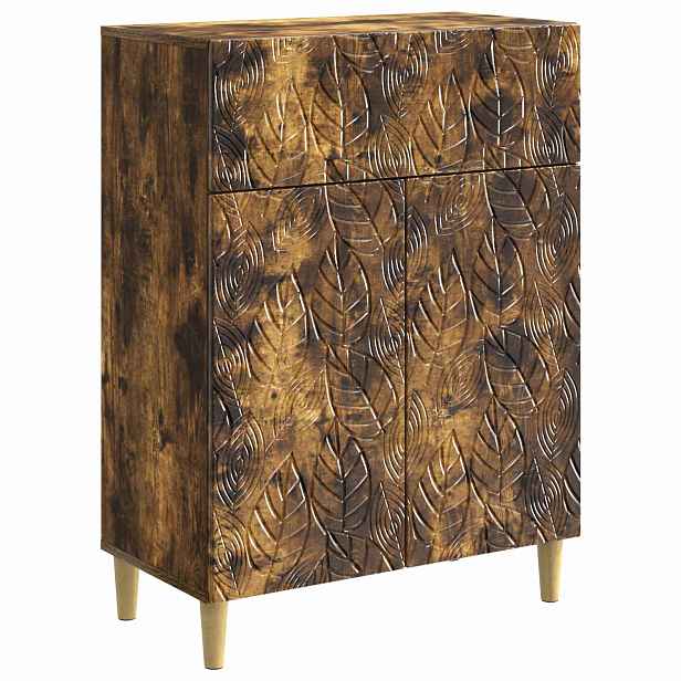 vidaXL Servírovací skříň Kouřový dub 66 x 34,5 x 90 cm