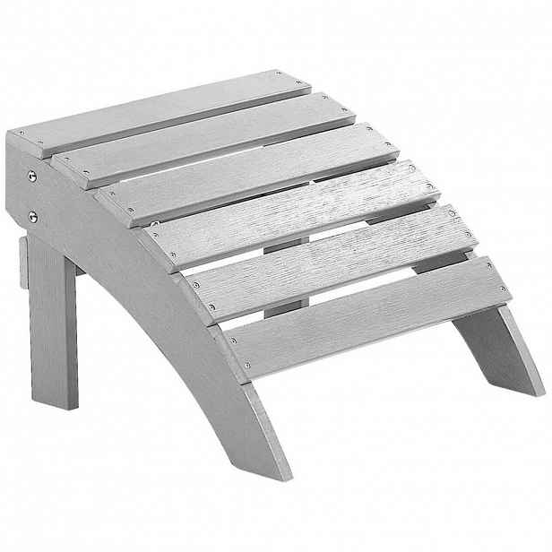 Beliani PODNOŽKA Umělé dřevo světle šedá Adirondack