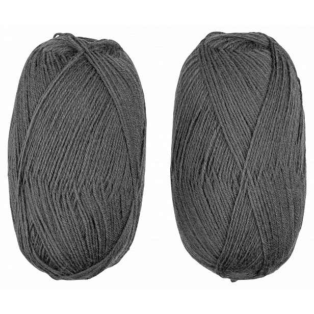 Crelando® Ponožková příze Anika / Verena / Celina, 100 g / 75 g (Verena/šedá)