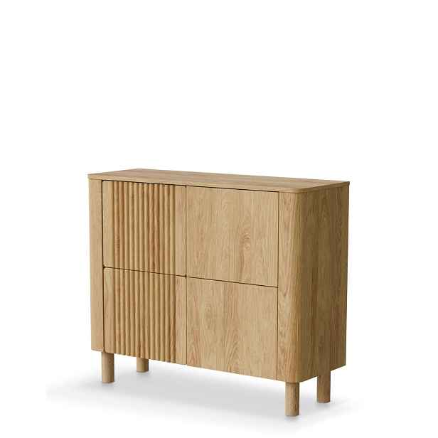 Čtyřdveřová komoda Arango KM-2 110x93 cm, dub hikora