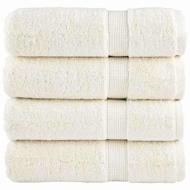 vidaXL Premium ručníky SOLUND 4 ks krémové 50 x 100 cm 600 g/m²