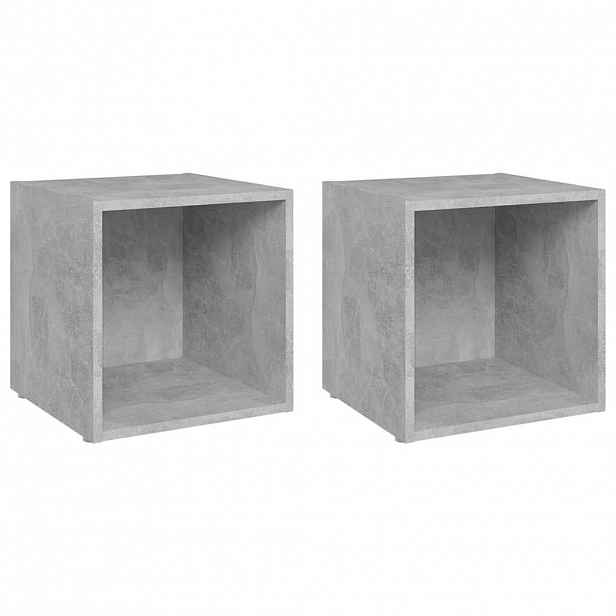 vidaXL TV stolky 2 ks betonově šedé 37 x 35 x 37 cm kompozitní dřevo