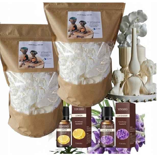 Vosk Na Svíčky Přírodní Y50 100% Soi Nogmo 5 Kg +2 Oleje Na Svíčky