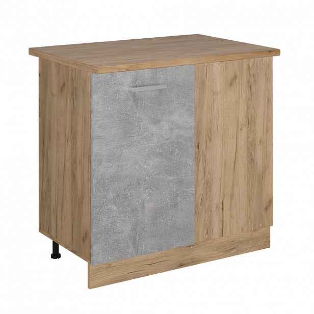 Vicco ROHOVÁ SKŘÍŇKA R-Line Beton 86 cm , PD Dub