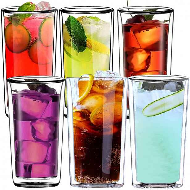 6 x Termosklenice Na Pivní Nápoje A Koktejly 450 ml Atestované