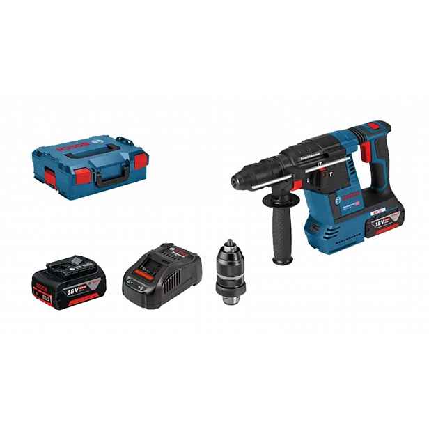 Bosch - 18V AKU vrtací kladivo GBH 18V-26F, 2x aku 5,0 Ah Li-Ion, nabíječka 0611910007