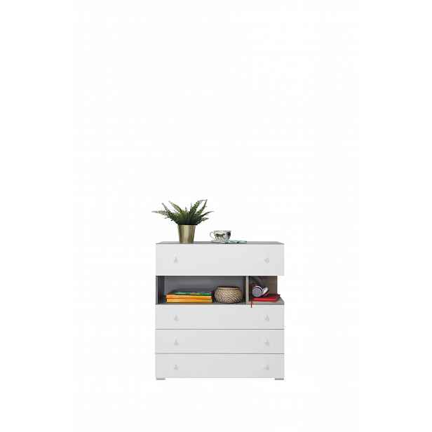 Komoda Sigma SI11 Barva korpusu: Beton/Bílá/Dub