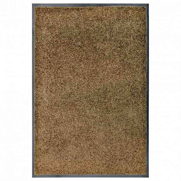 vidaXL Rohožka pratelná hnědá 60 x 90 cm