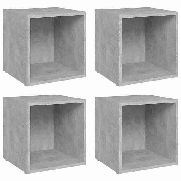 vidaXL TV stolky 4 ks betonově šedé 37 x 35 x 37 cm kompozitní dřevo