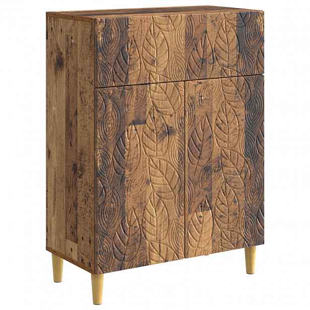 vidaXL Servírovací skříň Staré dřevo 66 x 34,5 x 90 cm