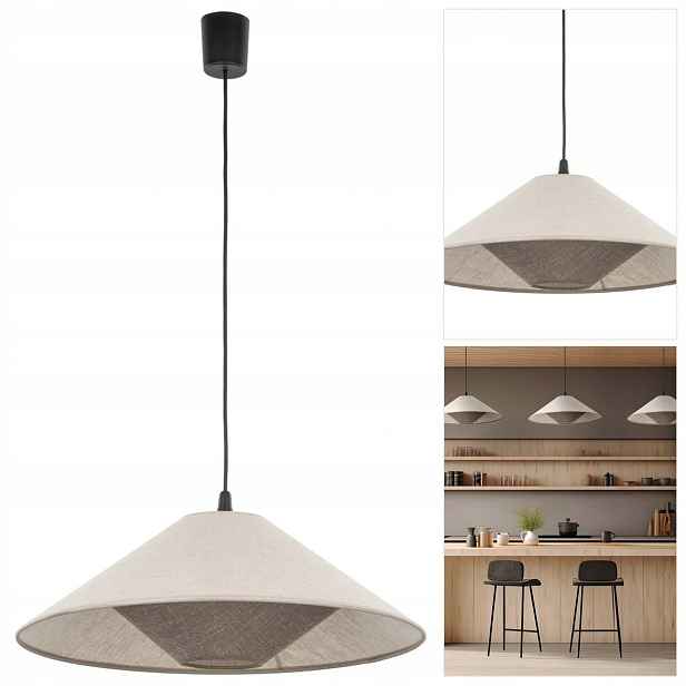 Černá závěsná lampa Belissa s moderním designem pro chodbu Tk Lighting