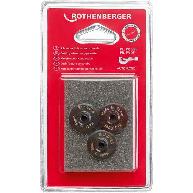 Řezací kolečka na plasty 6-67 mm 3 ks 70028D Rothenberger
