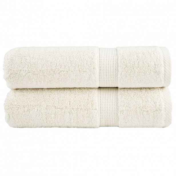 vidaXL Premium ručníky SOLUND 2 ks krémové 70 x 140 cm 600 g/m²