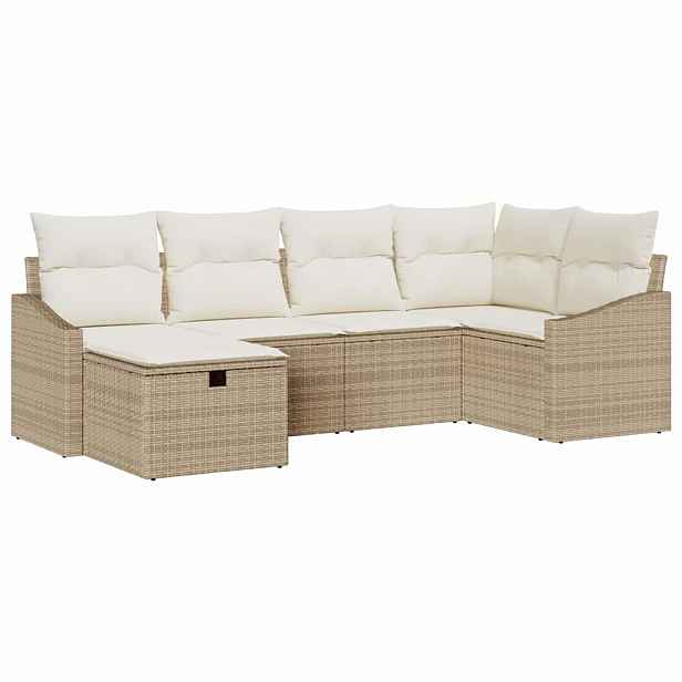 vidaXL Set pohovek 7 ks polyratan