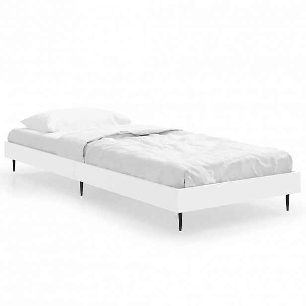 vidaXL Rám postele bílý 75 x 190 cm kompozitní dřevo