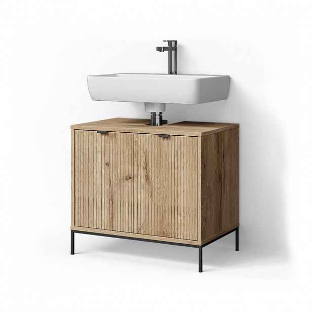 Livinity® VANITY UNIT ATERNO Dub Viking 70 x 63 cm se 2 dveřmi