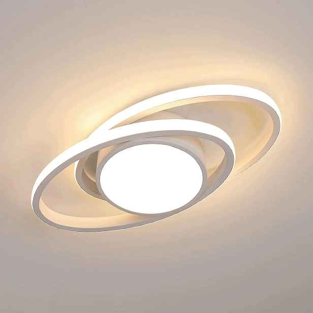 Moderní Závěsné Led Svítidlo, Bílé, Oválné, 39W, 3000K, Vhodné Do Obývacího Pokoje