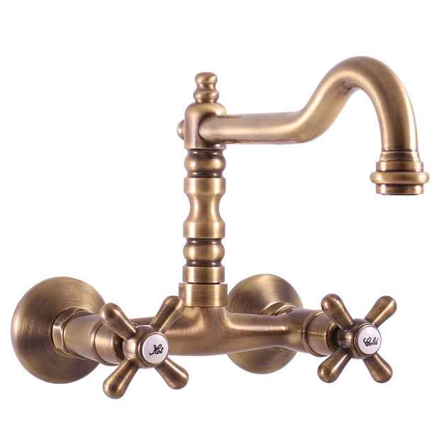 RAV Slezák Slezák Rav MORAVA MK102.0/28SM dřezová baterie 100 mm - STARÁ MOSAZ