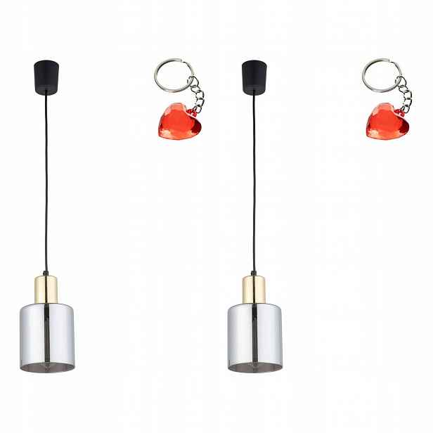 Tk Lighting Sada 2x Stropní lampa Převis Stropní Svítidlo Sierra Černá Moderní