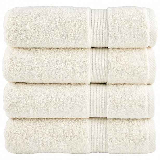 vidaXL Premium ručníky SOLUND 4 ks krémové 70 x 140 cm 600 g/m²