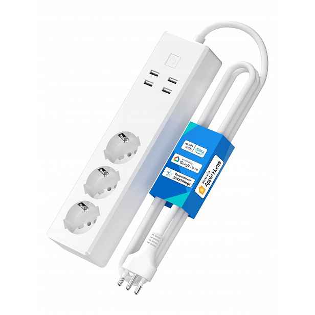 Zásuvková lišta Apple HomeKit Meross MSS425E WiFi 16 A Italská zástrčka
