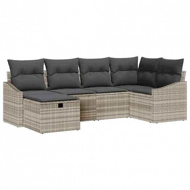 vidaXL Set pohovek 6 ks polyratan